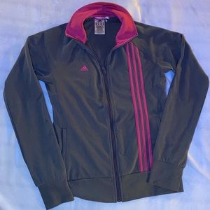 Adidas 2 Piece Gray Pink Tracksuit Set US Small